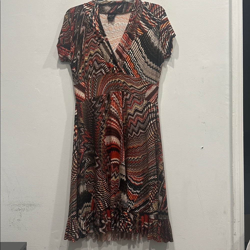 Matruska construction Veronica Lake midi Dress size large feminine travel